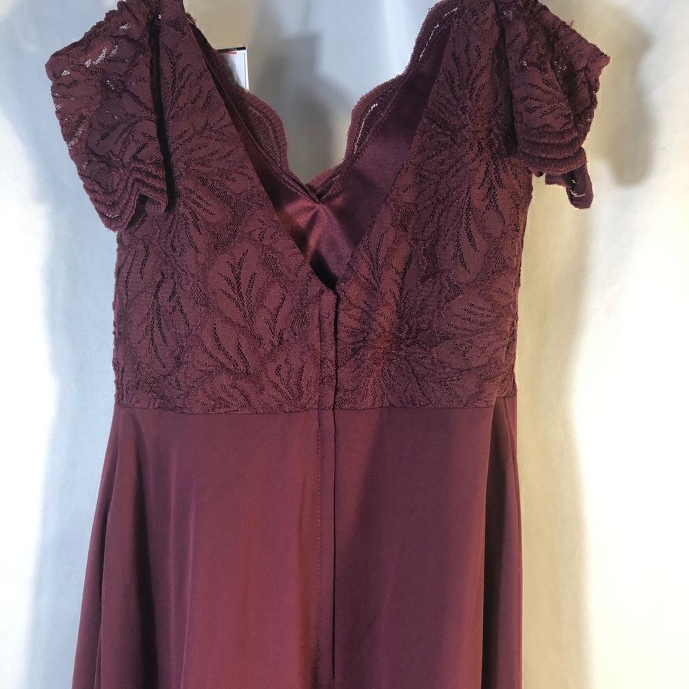 DB Studios Celebrate Wine size 0 lace chiffon off… - image 5